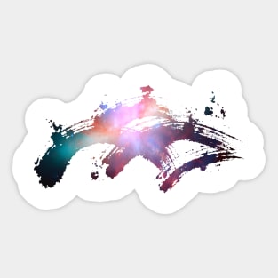 Paint brush stroke galaxy whoosh Sticker